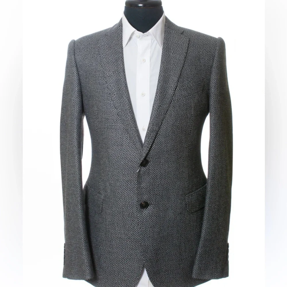 ARMANI COLLEZIONI M-LINE BLACK WEAVE BLAZER